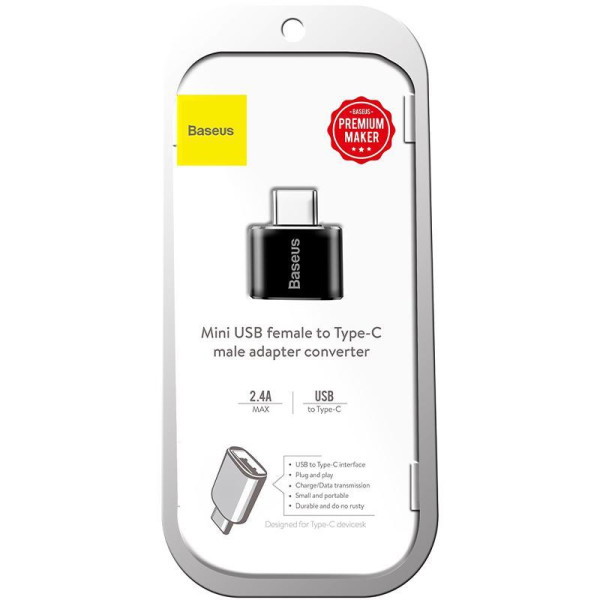 Перехідник для Макбука - міні Адаптер Baseus USB Type-C до USB 2.0 (CATJB-B01)