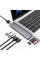 Перехідник для Макбука (Юсб Хаб) Адаптер 8 в 1 WIWU T9 HUB (Type-C до USB 3.0, USB 2.0, HDMI, SD, TF, PD) Gray
