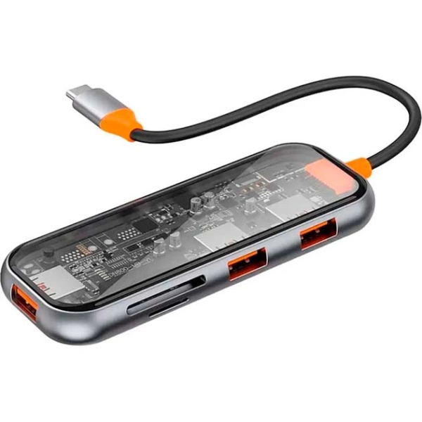 Адаптер Wiwu CB005 USB-C Hub Cyber 5in1 (Gray)