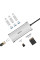 Адаптер WIWU Adapter Alpha 631STR 6in1 (3xUSB3.0+RJ45+SD+TF Card) Silver