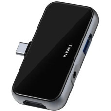 Адаптер WIWU T5 Pro 4in1 (1xHDMI+1x3.5MM+1xUSB3.0+1xType-C)