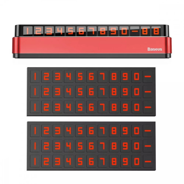 Парковочная Карта Baseus Moonlight Box Series Temporary Parking Number Plate (Dark Gray)