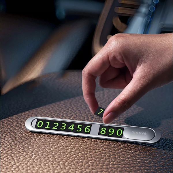 Парковочная карта Proove Parking Number Plate Metal Lock (Silver)