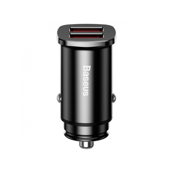 Автомобильное зарядное устройство Baseus Square Dual-USB Quick Charge Car Charger Black