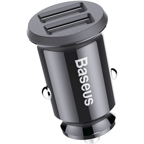 Автомобильное зарядное устройство Baseus Grain Car Charger 2USB/3.1A Black