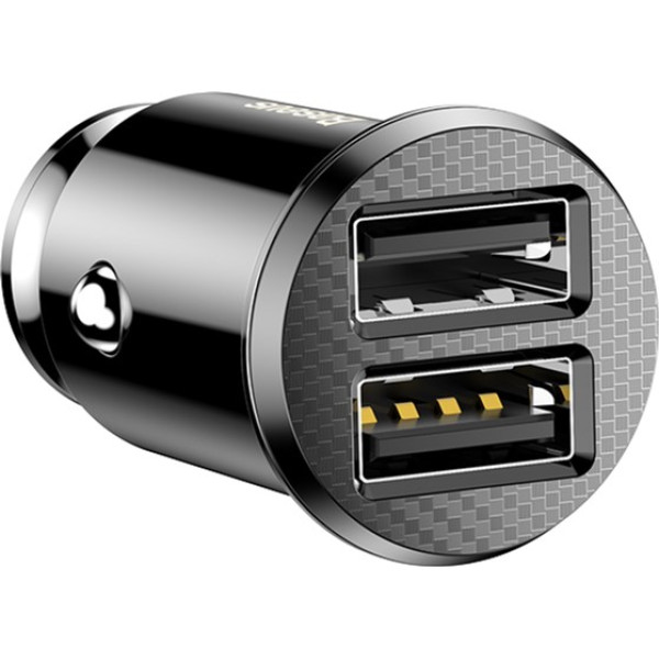 Автомобильное зарядное устройство Baseus Grain Car Charger 2USB/3.1A Black