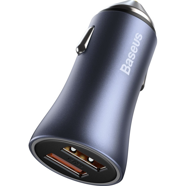 Автомобильное зарядное устройство Baseus Golden Contactor Pro Dual Q.C. Car Charger + U 40W Dark Gray