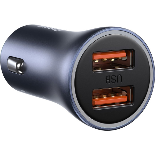 Автомобильное зарядное устройство Baseus Golden Contactor Pro Dual Q.C. Car Charger + U 40W Dark Gray