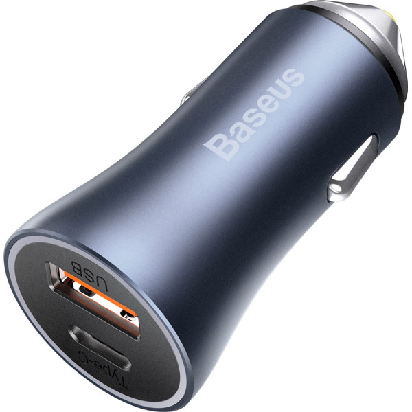 Автомобильное зарядное устройство Baseus Golden Contactor Pro Dual Q.C. Car Charger + U 40W Dark Gray