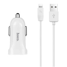 Автомобільний зарядний пристій Hoco Z2 + Lightning Cable