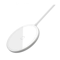 Беспроводное ЗУ Baseus Simple Mini Magnetic Wirless Charger White WXJK-F02