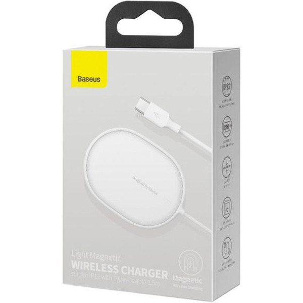 Беспроводное ЗУ Baseus Light Magnetic Wireless Charger White 