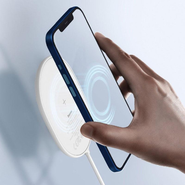 Беспроводное ЗУ Baseus Light Magnetic Wireless Charger White 