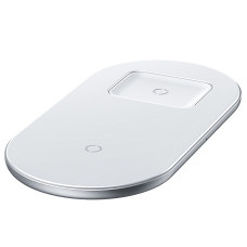 Беспроводное зарядное устройство Baseus Simple Wireless Charger 18W Max 2в1 (White)