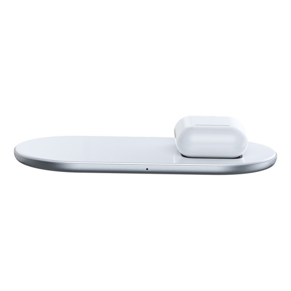 Бездротовий зарядний пристрій Baseus Simple Wireless Charger 18W Max 2в1 (White)