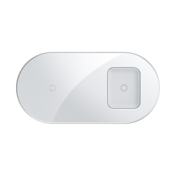 Бездротовий зарядний пристрій Baseus Simple Wireless Charger 18W Max 2в1 (White)