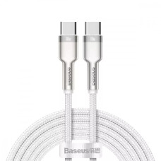 Кабель Baseus Cafule Metal Type-C to Type-C 100W (2m) (White)