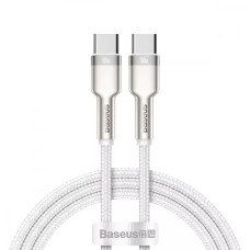 Кабель Baseus Cafule Metal Type-C to Type-C 100W (1m) (White)