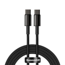 Кабель Baseus Tungsten Gold Fast Charging Type-C to Type-C 100W (2m) (Black)