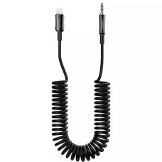 Кабель AUX Proove Steel Spring Lightning to 3.5 (1m) (Black)