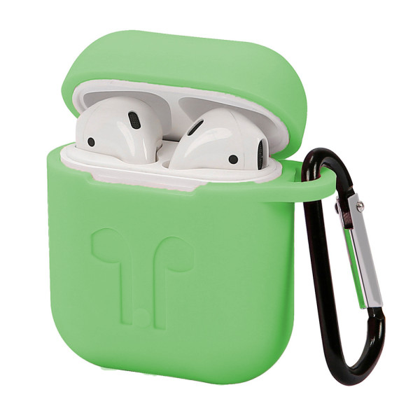 Чохол для Airpods LOGO з карабіном Lime