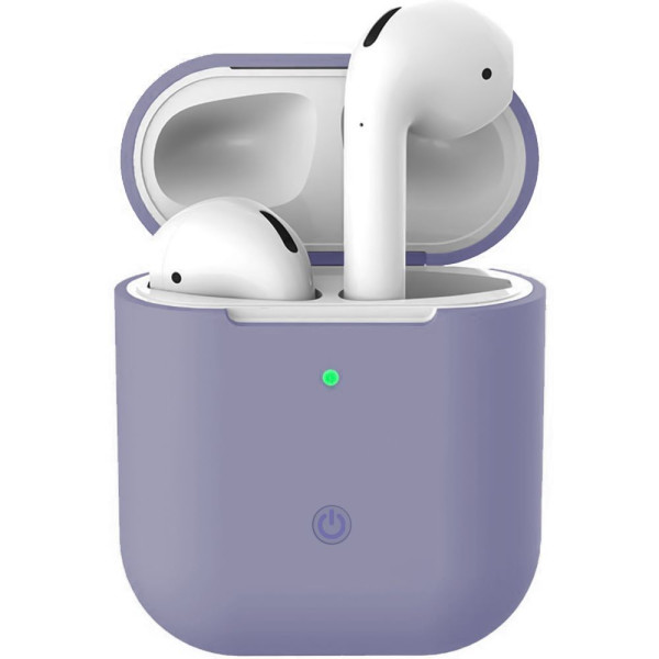 Чехол для AirPods 1 / 2 Silicone Slim Case (Lavender Gray)