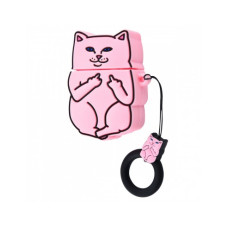 Чохол на AirPods 1/2 Cat Fuck (Pink)