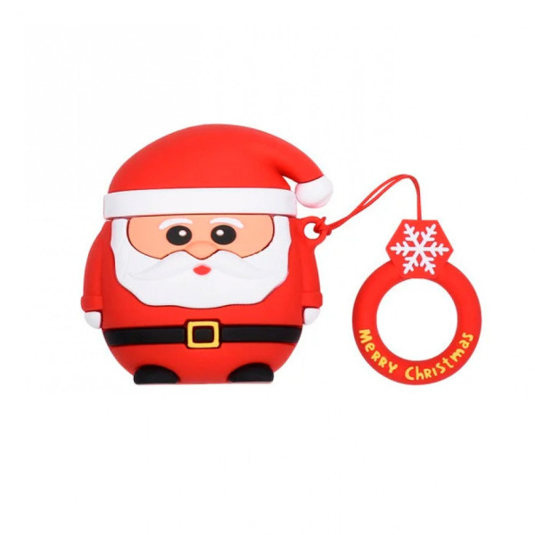Чехол на AirPods Toys Santa Claus Red