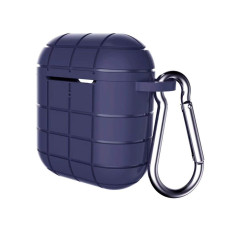 Чохол на AirPods 1/2 Silicone Case Grid (Midnight Blue)