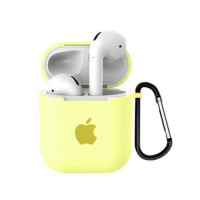 Чохол для AirPods 1/2 Silicone Case with Apple (Flash)