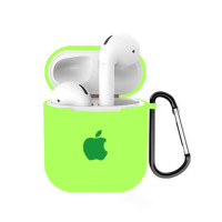 Чохол на AirPods 1/2 Silicone Case with Apple Party (Green)