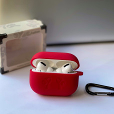 Чохол для AirPods Pro Silicone Logo з карабіном (Red)