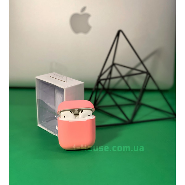 Чохол для AirPods 1/2 Silicone Slim Case (Light Pink)