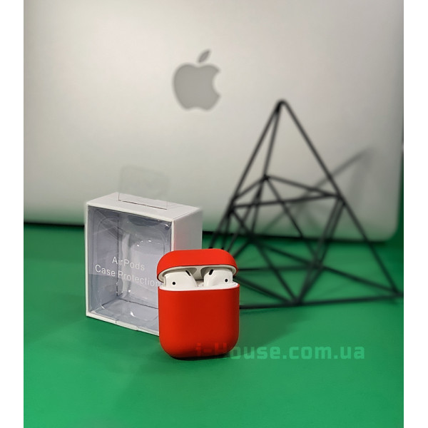 Чохол для AirPods 1/2 Silicone Slim Case (Red)