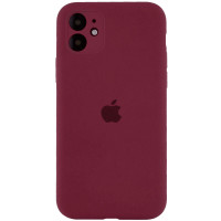 Чехол для iPhone 11 Silicone Case Full Camera Protection (Rose Red)