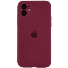 Чохол для iPhone 11 Silicone Case Full Camera Protection (Rose Red)