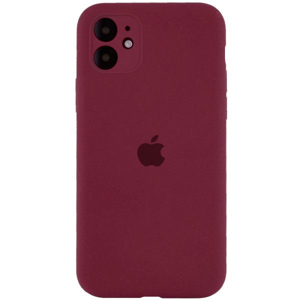 Чехол для iPhone 11 Silicone Case Full Camera Protection (Rose Red)