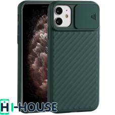 Чехол для iPhone 11 CamShield (со шторкой для защиты камеры) TPU (Green)