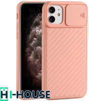 Чехол для iPhone 11 CamShield (со шторкой для защиты камеры) TPU (Pink Sand)