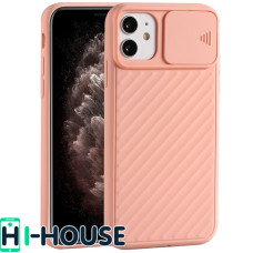 Чохол для iPhone 11 CamShield (зі шторкою для захисту камери) TPU (Pink Sand)