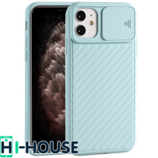 Чохол для iPhone 11 CamShield (зі шторкою для захисту камери) TPU (Turquoise)