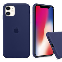 Чехол Silicone Case Full для iPhone 11 (Midnight Blue)