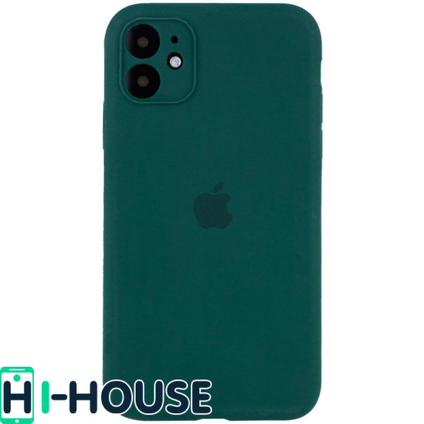 Чехол для iPhone 11 Silicone Case Full Camera Protection (Forest Green)