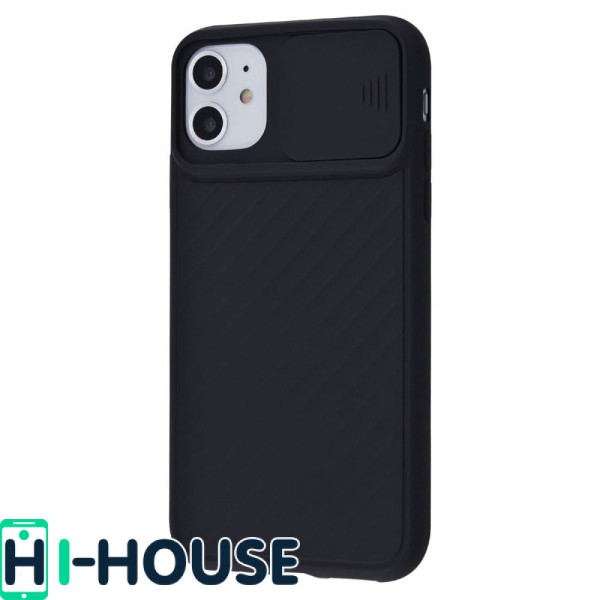 Чохол для iPhone 11 CamShield (зі шторкою для захисту камери) TPU (Black)