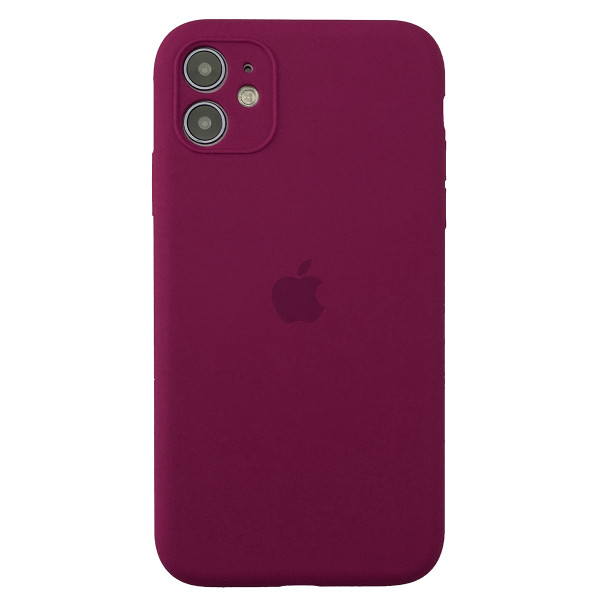 Чехол Silicone Case Full для iPhone 11 (Rose Red)
