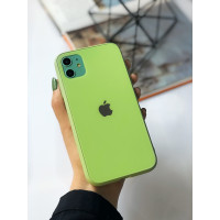 Чехол Glass Pastel color Logo для iPhone 11 (Mint)
