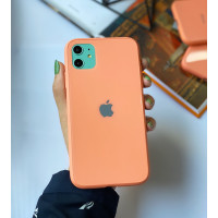 Чохол Glass Pastel color Logo для iPhone 11 (Peach)
