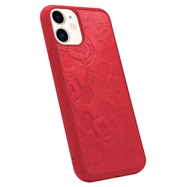 Чехол накладка MyTouch для iPhone 11 Mickey Mouse Faux Leather (Red)