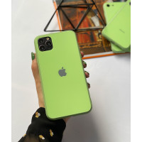 Чехол Glass Pastel color Logo для iPhone 11 Pro (Mint)