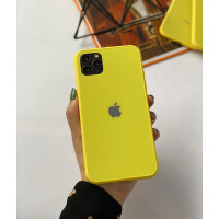 Чехол Glass Pastel color Logo для iPhone 11 Pro (Yellow)